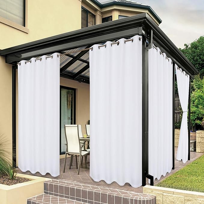 BONZER Outdoor Curtains for Patio Waterproof Thick Privacy Grommet Light by Bonzer