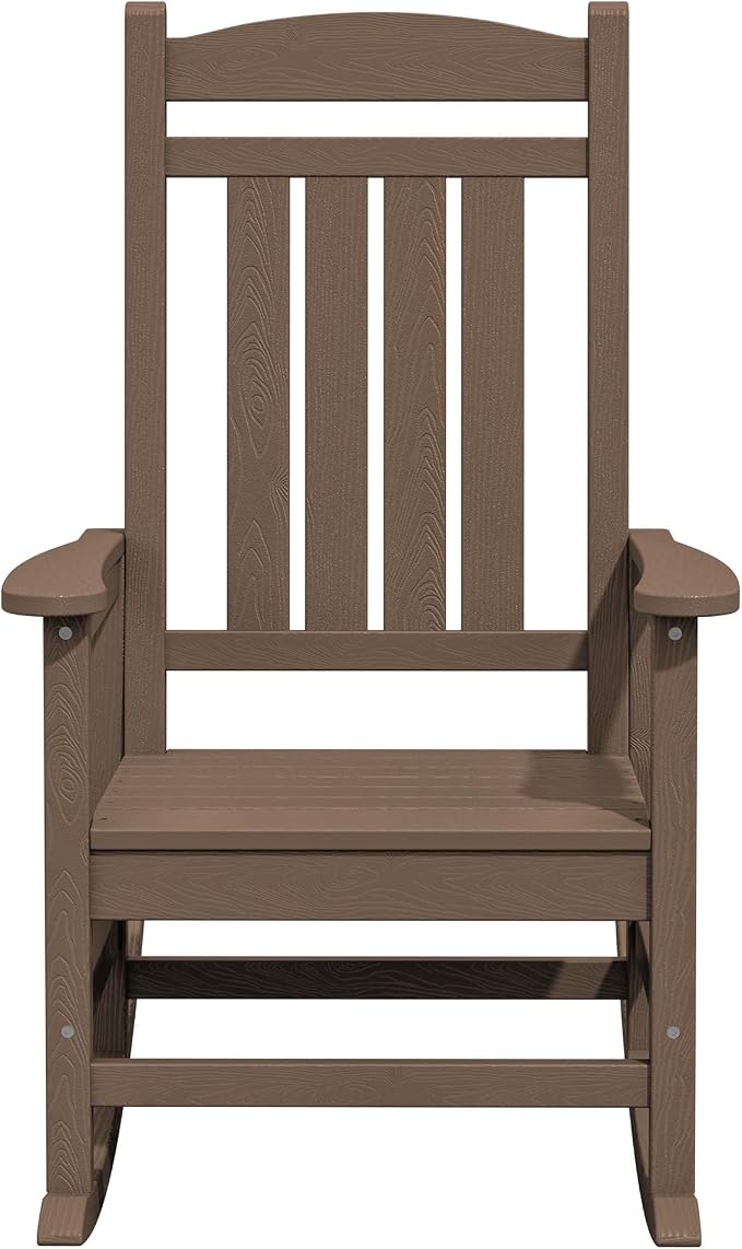 KINGYES HDPE Outdoor Rocking Chair Set of 4, All-Weather Poly Patio Rocking - Image 10