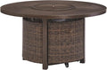 Signature Design by Ashley Paradise Trail Outdoor Round Wicker Patio Fire Pit by SignatureDesignbyAshley