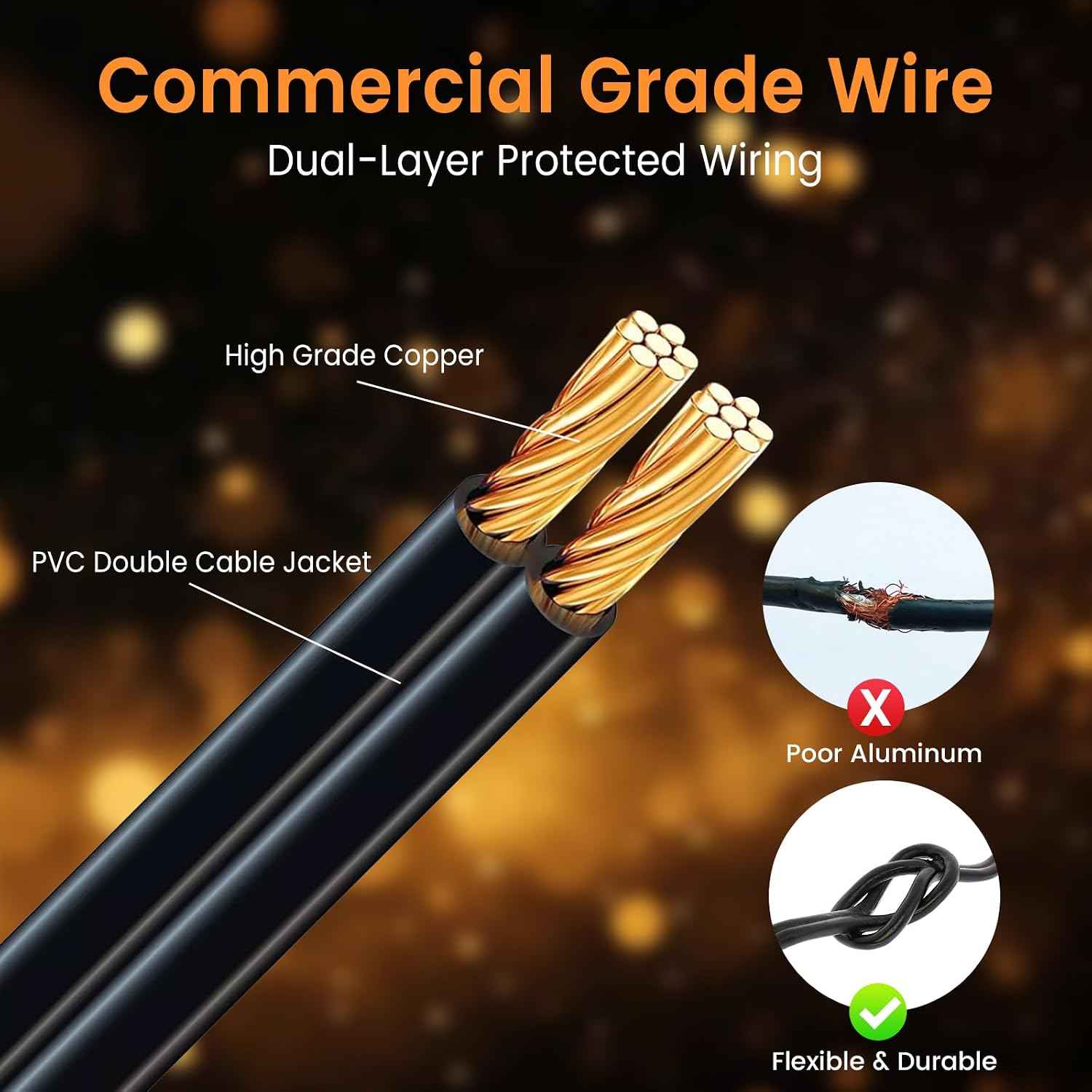 96ft Outdoor String Lights with Remote & Dimmer,48+4 Commercial Grade IP65 Waterproof Bulbs, 2700K Warm White,3 Lighting Modes & Timer,Includes 50 Cable Ties for Patio,Garden, Party（48FT*2）