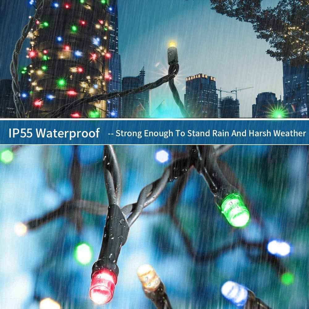 300 LED 108FT 8Modes Christmas String Lights Christmas Tree Lights | End-to-End Plug IP55 Outdoor Waterproof UL Certificated Indoor Patio Wedding Christma Trees Parties Decoration Multicolor