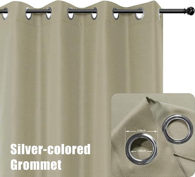 BONZER Outdoor Curtains for Patio Waterproof Thick Privacy Grommet Light - Image 2