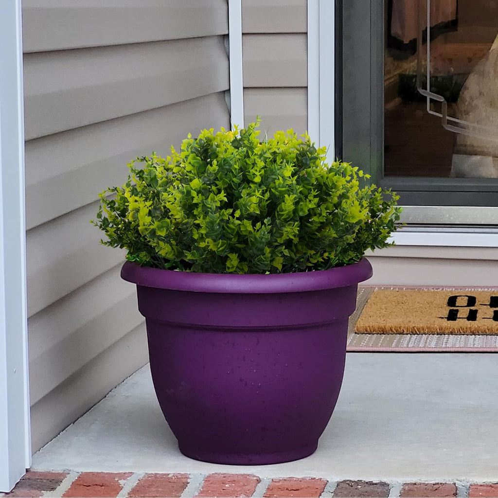 8 Bundles UV Resistant & Non-Fading Artificial Boxwood Shrubs - Fake Greenery Plants for Outdoor Indoor, Farmhouse, Garden, Porch, Patio, Wedding Decoration