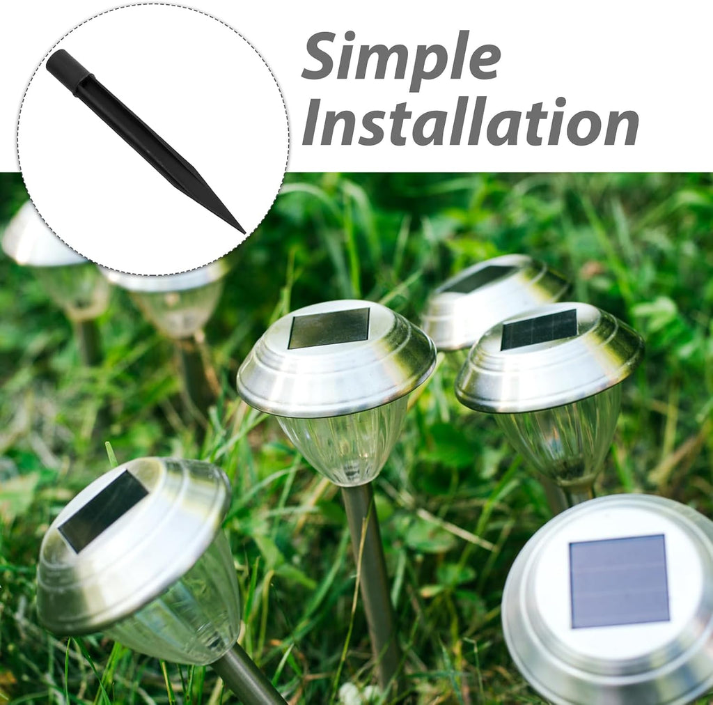 10pcs Plastic Ground Spikes, Solar Torch Lights, Stake Spikes Plug Replacement for Garden Lawn Light, Suitable for 0.63 Inch Diameter