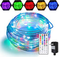 OMIKA 66FT Ultra-Thin LED Rope Lights for Outside, 24 RGB Colors +Warm White String Lights, 200 LED Permanent Outdoor Christmas Lights Waterproof Fairy Lights Plug in for Indoor Bedroom House Decor