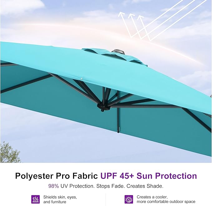 PURPLE LEAF 10'×10' Patio Umbrella - Image 6