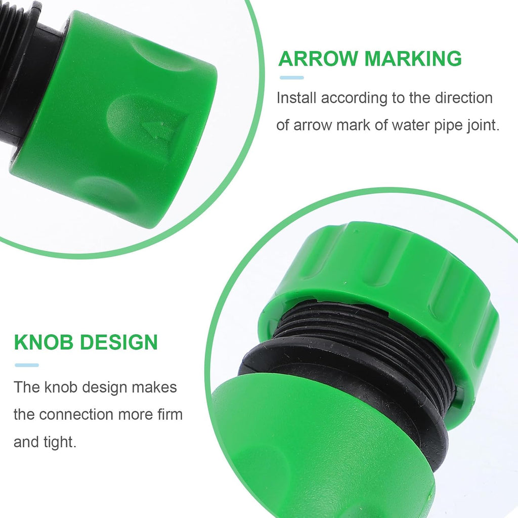 7Pcs Garden Hose Irrigation Connector Set with 6 Seal Rings, Plastic Tube Adapter Fittings for Outdoor Watering and Garden Hose Repair
