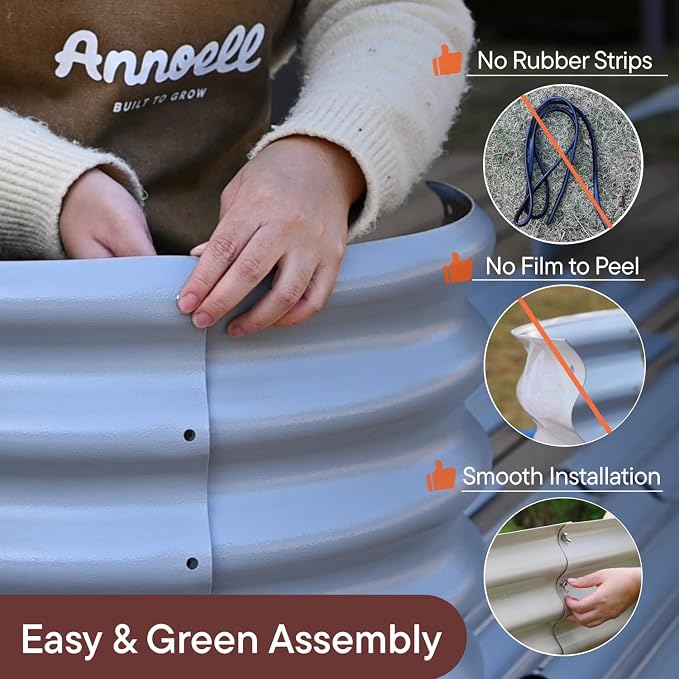 4-Pack 18” Tall Galvanized Raised Garden Beds – Small Space Garden Layout - Image 4