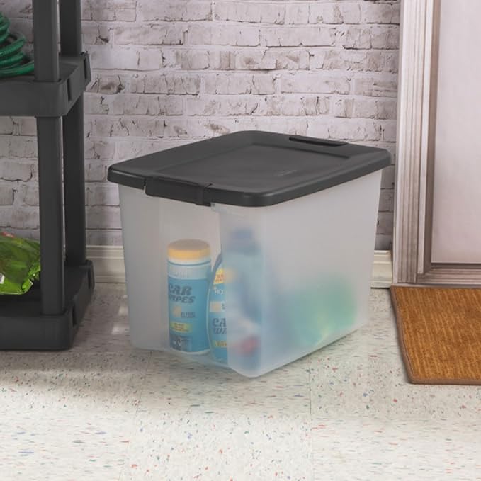 Sterilite 18-Pack Plastic Storage Bins w/ Lids, Shelf Totes Clear Containers - Image 7