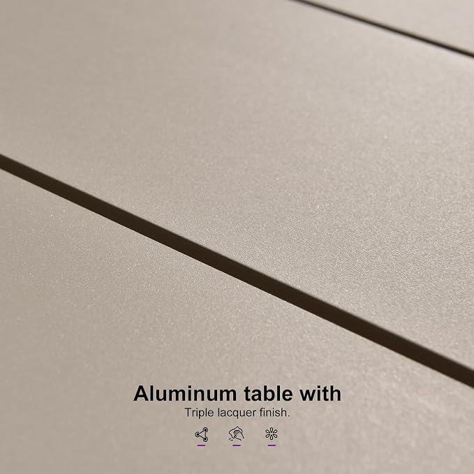 PURPLE LEAF Outdoor Dining Set for 4 All-Weather 5 Pieces Patio Aluminium - Image 6