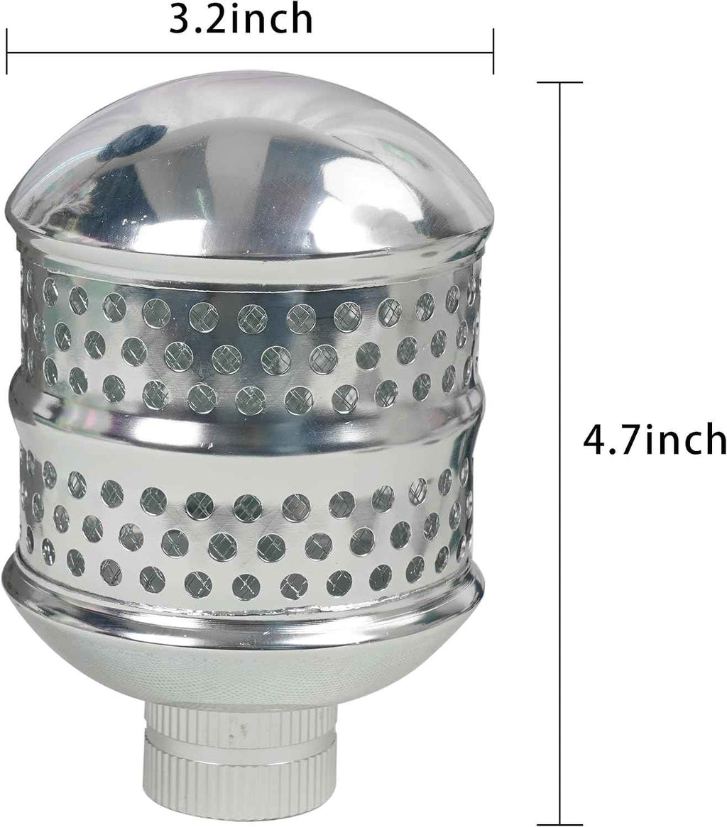 Hourleey 2 Pack Bubbler Sprinkler Heads, Aluminum Diffuser Flood Nozzle for Delicate Watering, Gentle Garden Metal Watering Soaker Sprinkler for Plants Garden Lawn Yard