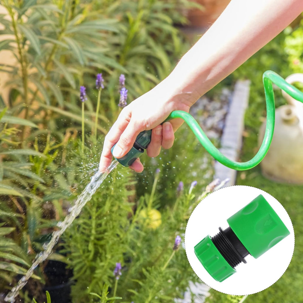 7Pcs Garden Hose Irrigation Connector Set with 6 Seal Rings, Plastic Tube Adapter Fittings for Outdoor Watering and Garden Hose Repair