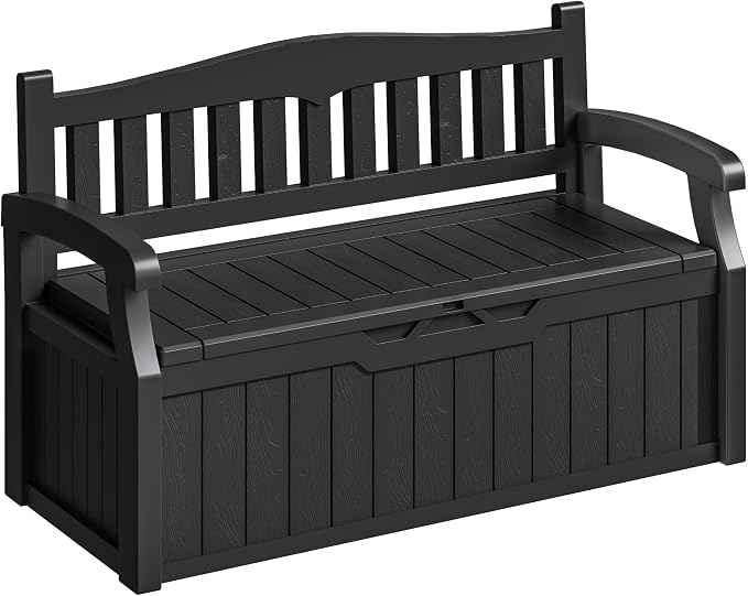 Homall 75 Gallon Outdoor Storage Benches Lockable Deck Box