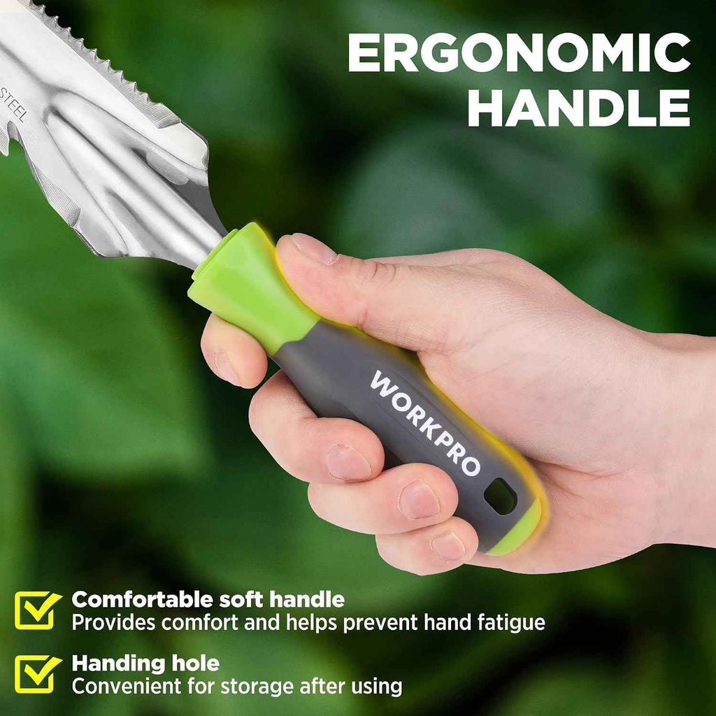 WORKPRO 5-in-1 Hand Weeder Puller, Stainless Steel Garden Trowel | Gardening Weeding Tool for Easy Weeder Removal, Planting, Weeding, Flower & Vegetable Care in Garden Lawn Yard
