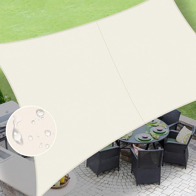 LOVE STORY Rectangle 4'x4' Waterproof Sun Shade Sail Canopy UV Block by LOVESTORY