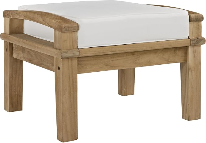 Modway EEI-1152-NAT-WHI-SET Marina Premium Grade A Teak Wood Outdoor Patio - Image 3