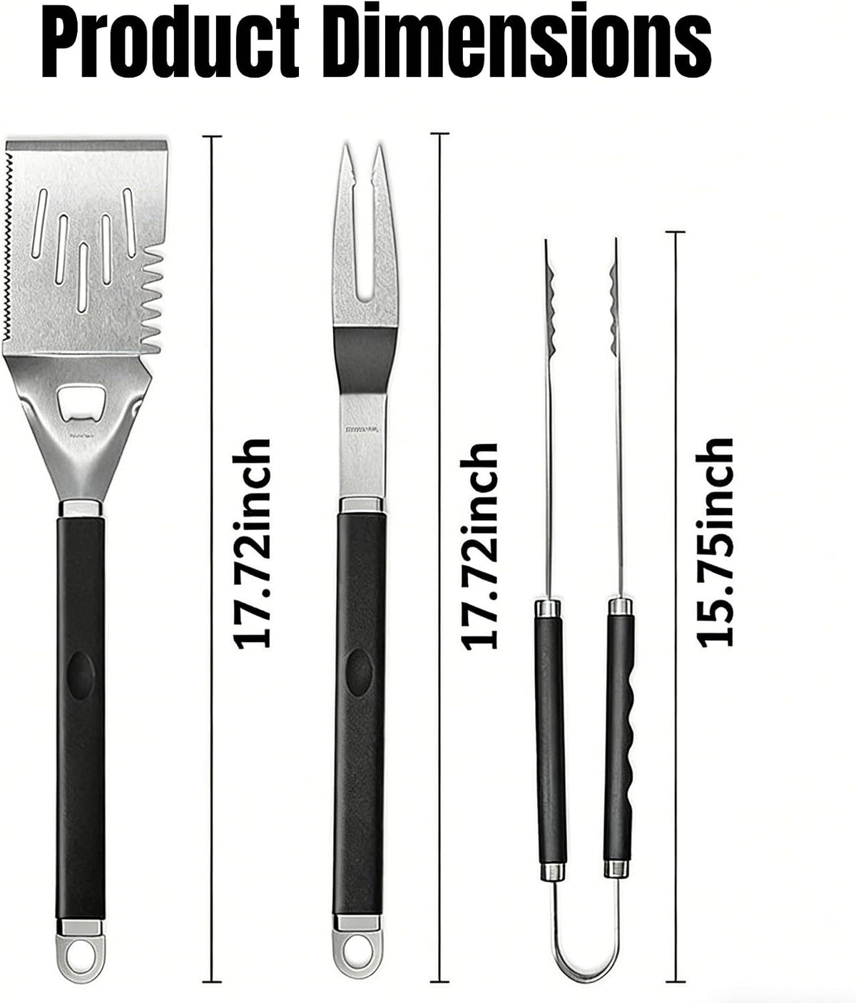 18-Piece BBQ Grill Tools Set, Heavy Duty Stainless Steel Grilling & BBQ Accessories, for Dad, for Mom, Birthday Gifts for Men, Outdoor Grill Kit with Storage Box
