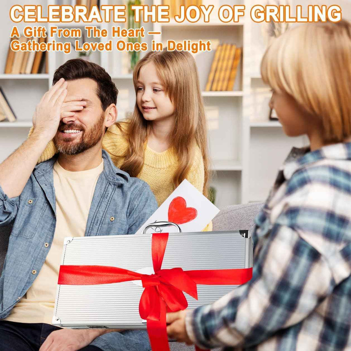 POLIGO 22PCS Heavy Duty BBQ Grill Accessories Set, Non-Slip Grill Tools for Outdoor Grill Set Stainless Steel Grill Utensils Set, Deluxe Grilling Tools Set in Aluminum Case Ideal Gifts for Men Brown