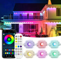Permanent Outdoor Light,50ft with 30 LED Eaves Lights,Smart RGB Outdoor Lights with 75 Scene Modes,IP67 Waterproof,for Halloween Decorations,Christmas,Party,with App and Remote