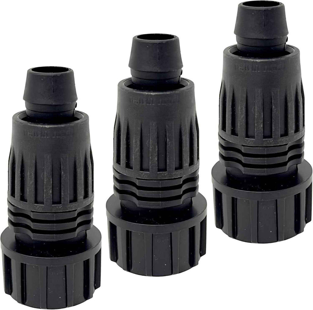 Sprinkland® 1/2” Drip Tube Faucet Adapter | Fits Garden Hose | Made in USA | Fits 5/8” Drip Tubing (.600” ID x .700” OD), Compatible with Rain Bird, Orbit, DIG & Toro, Reusable Quick Lock Connector