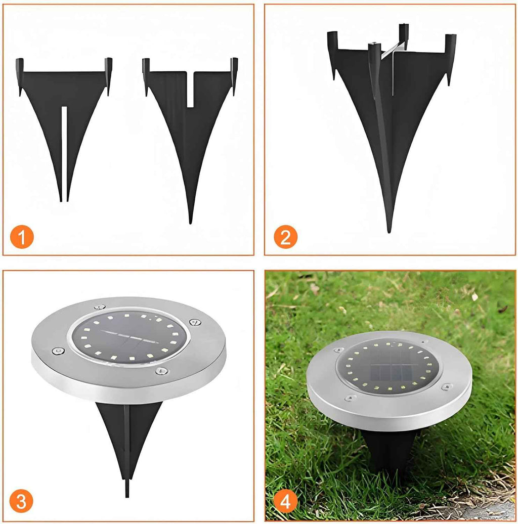 10 Pack Solar Light Replacement Stakes - Reinforced Plastic Ground Spikes for Solar Pathway Disk Lights, Garden Glass Ball Outdoor Lights - Secure Anchor Post for Landscape Lighting Accessories