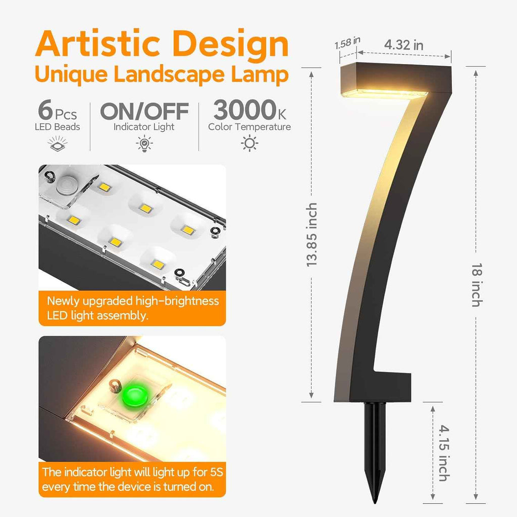 BUCASA Solar Lights Outdoor Pathway Lights, 6 Pack Upgraded Bright LED Outdoor Solar Light for Outside, IP65 Waterproof Solar Garden Light for Yard, Driveway, Walkway, Landscape, Patio Decor