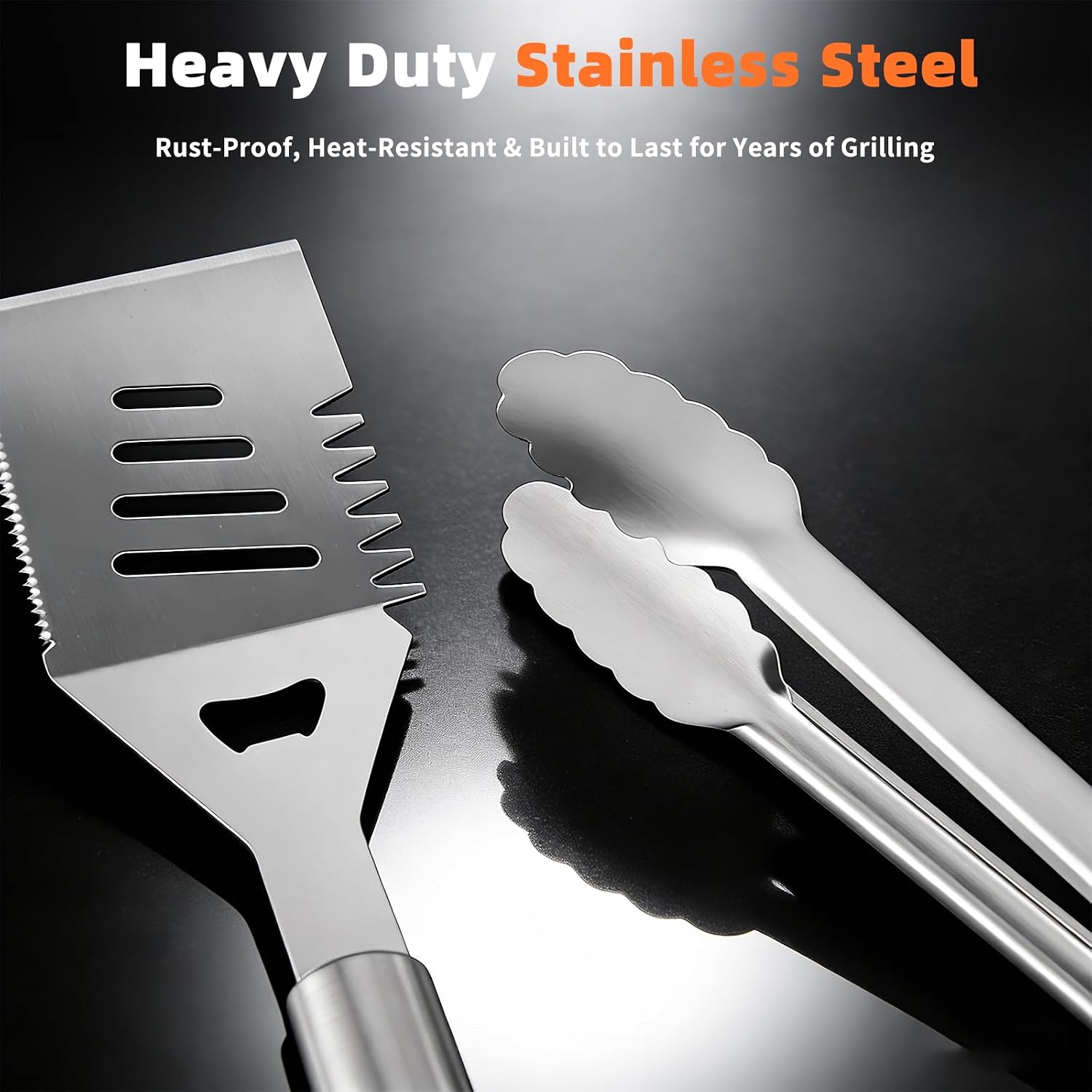 BBQ Grill Accessories, 32Pcs Grilling Gifts for Men Birthday Fathers Day, Heavy Duty Stainless Steel Grill Tool Set, Grill Utensils Kit for Outdoor Grill with Case, Thermometer & Meat Injector | Fathers Day Grill Gifts for Dad, Grill Utensils Kit with ...
