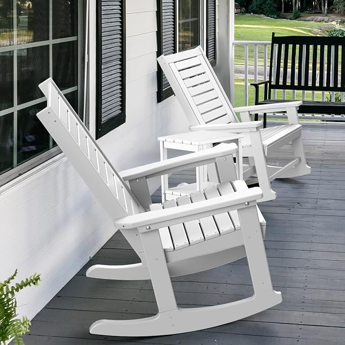 GREENVINES Outdoor Rocking Chair Set | 3-Piece | 2 Rocking Chairs - Image 6