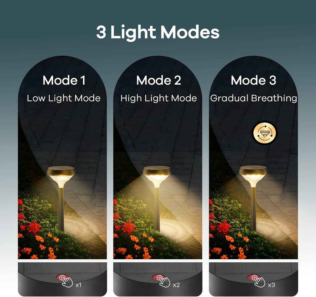 Linkind Solar Lights Outdoor 8 Pack, Solar Pathway Lights Warm White | Landscape Path Lights,IP65 Waterproof Solar Lights for Walkway Yard Garden Driveway