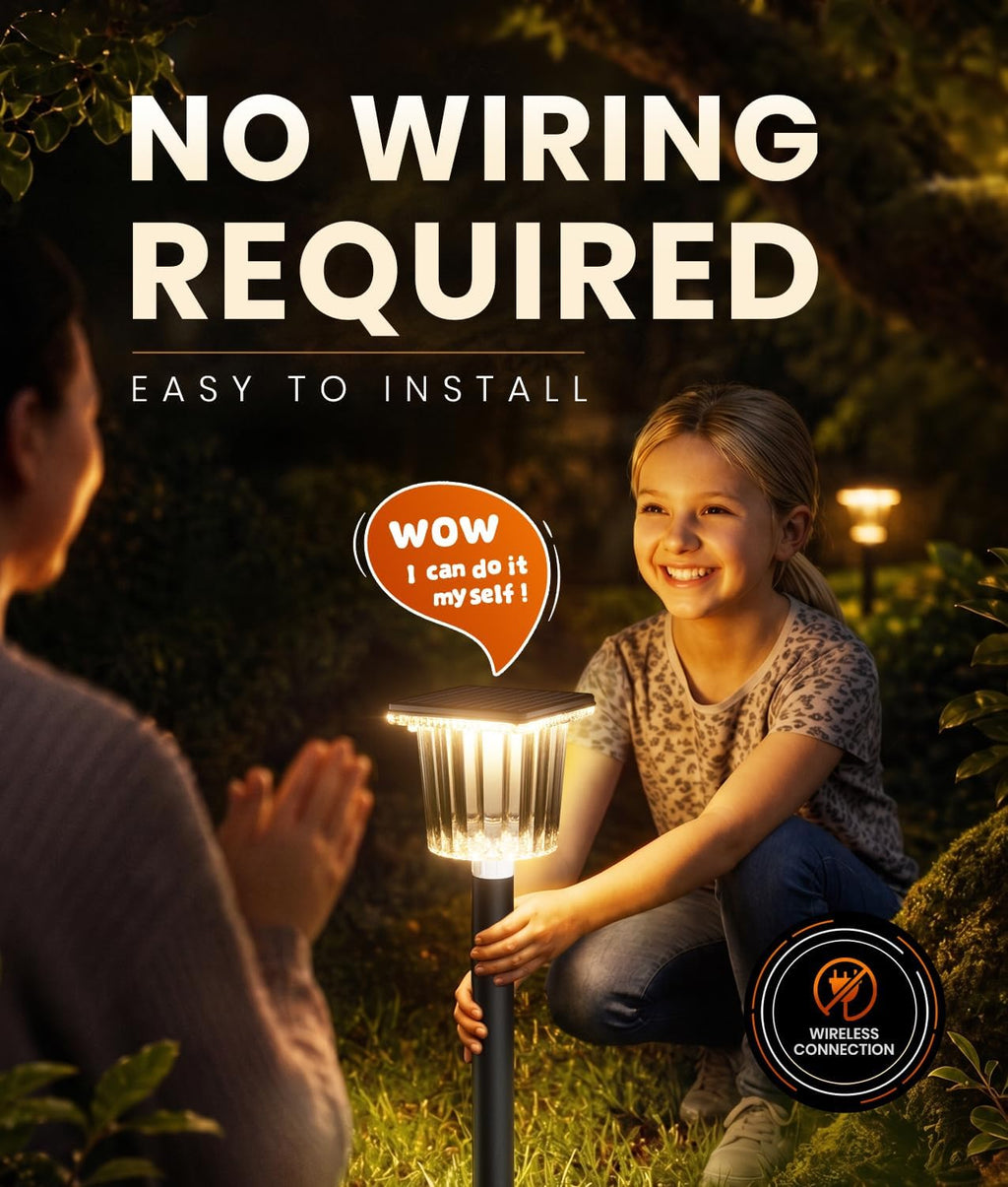 Super Bright Solar Pathway Lights Outdoor, Solar Walkway Lights Adjustable Warm&Cool White, Solar Lights Outdoor Waterproof IP65, Auto On/Off Solar Garden Landscape Lighting for Driveway/Lawn-8 Pack