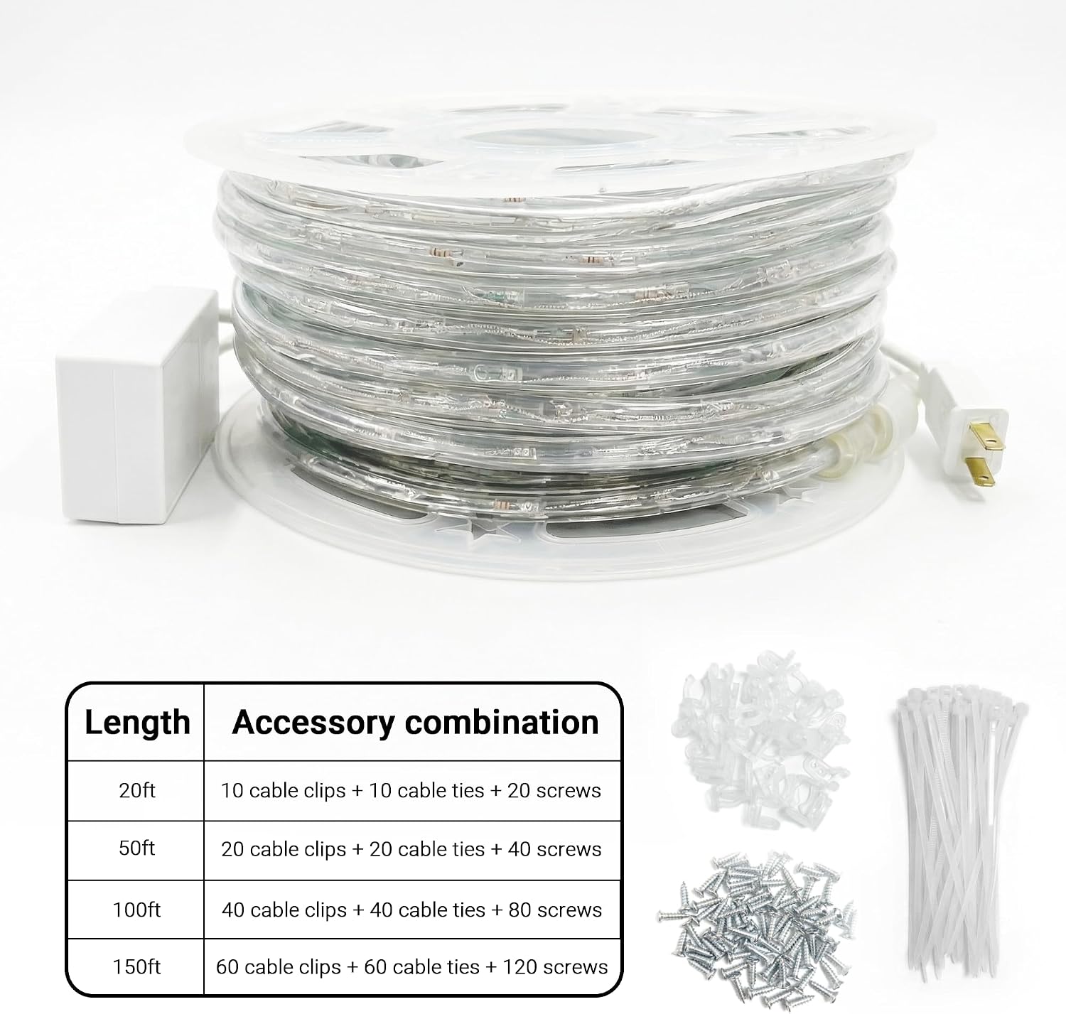 20ft Rope Lights For Outside, Connectable & Flexible Tube Lights with 8 Modes Controller,Waterproof Warm White LED Rope Lighting for Deck,Garden,Pool,Patio,Room Indoor & Outdoor Landscape Strip Light