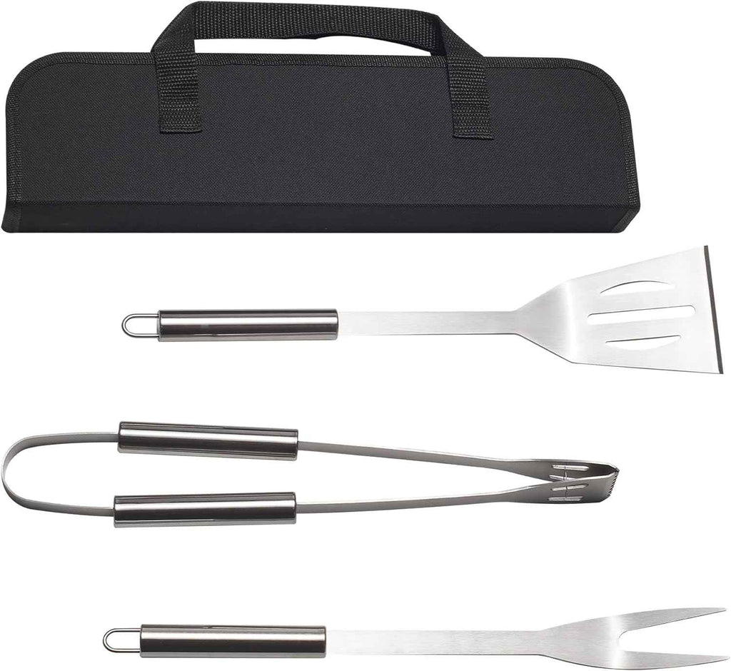 Grilling Accessories Tool Kit 4-Piece, Stainless Steel Barbeque Grilling Tools Set for Men with Carry Bag for Outdoor Grilling BBQ Tools Kit