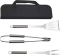 Grilling Accessories Tool Kit 4-Piece, Stainless Steel Barbeque Grilling Tools Set for Men with Carry Bag for Outdoor Grilling BBQ Tools Kit