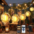 echosari 50FT G40 Dimmable Outdoor String Lights with APP Control for Patio | Patio String lights Outdoor with 22 Shatterproof Bulbs, Waterproof Hanging Balcony Lights for Backyard,Garden, Porch