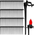 Augshy 24 Pack Christmas Light Stakes, 7.5 inch Yard Lawn Holiday Light Ground Stakes for C7 C9 Outside String Lights Universal Outdoor Light Holders for Christmas Decoration Garden Lawn Path Black