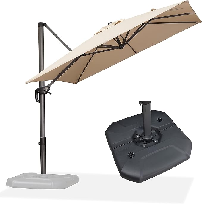 PURPLE LEAF 8 Feet Square Cantilever Umbrella Patio Umbrella - Image 2