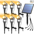 APONUO Solar Spot Lights Outdoor 6-in-1 Landscape Lighting Dusk to Dawn Solar by APONUO