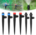 FULAIERGD60 Pcs Drip Irrigation Sprayer Emitters for 1/4" Irrigation Tubing | Adjustable Irrigation Misting Emitters Irrigation Drippers,3 Style Drip Micro Sprinkler Nozzles for Garden Water System