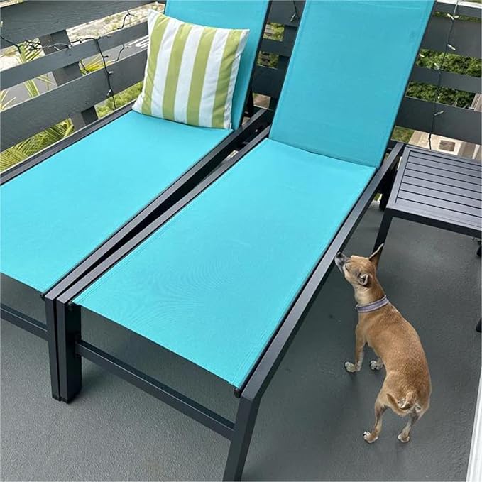PURPLE LEAF Patio Chaise Lounge Set 4 Pieces Aluminum Outdoor Lounge Chairs - Image 3