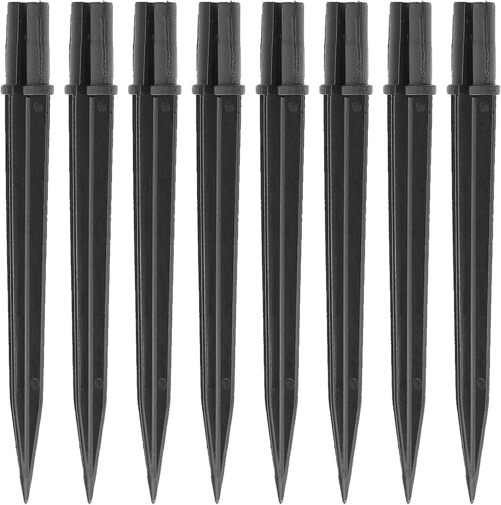8 Pcs Solar Light Stakes Replacement (Fit for Inner Diameter 0.6inch),Reinforced Ground Spikes,ABS Plastic Lights Stakes, Ideal for Solar Pathway Lights Garden Torch Lights,Christmas Lights