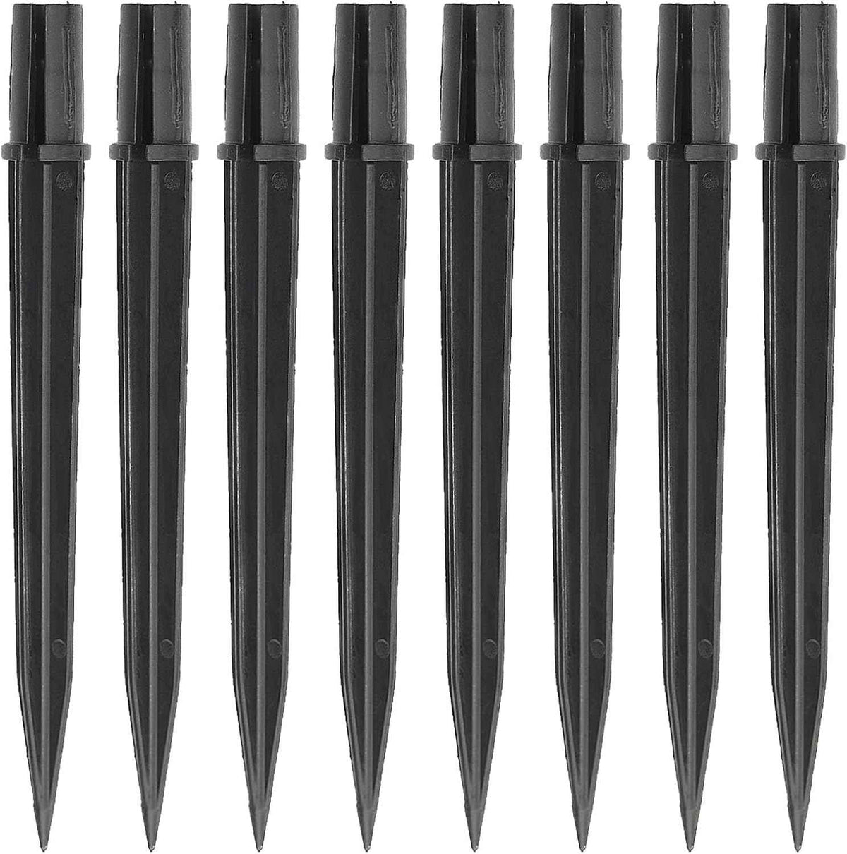 8 Pcs Solar Light Stakes Replacement (Fit for Inner Diameter 0.6inch),Reinforced Ground Spikes,ABS Plastic Lights Stakes, Ideal for Solar Pathway Lights Garden Torch Lights,Christmas Lights