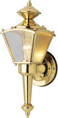 Westinghouse 6696400 One-Light Wall Lantern,Polished Brass