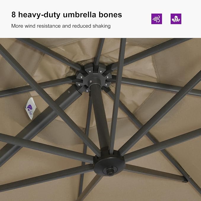 PURPLE LEAF 10'×13' Patio Umbrella - Image 6