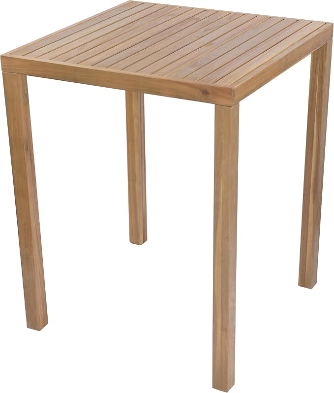 Christopher Knight Home Gree Acacia Wood Patio Bar Table and Chairs Set of 2 - Image 4