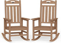 Oversized Rocking Chairs Outdoor Set of 2, High Back Porch Rocking Chair by Suunyn
