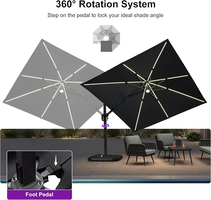 PURPLE LEAF 10 Feet Patio Umbrella - Image 8