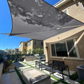 SUNLAX Sun Shade Sail SS-010 14' x 14' x 19.8' Dark Grey Right Triangle Canopy by SUNLAX