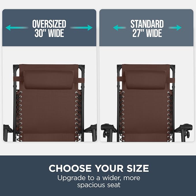 Best Choice Products 30” Wide Folding Zero Gravity Outdoor Recliner Patio - Image 4