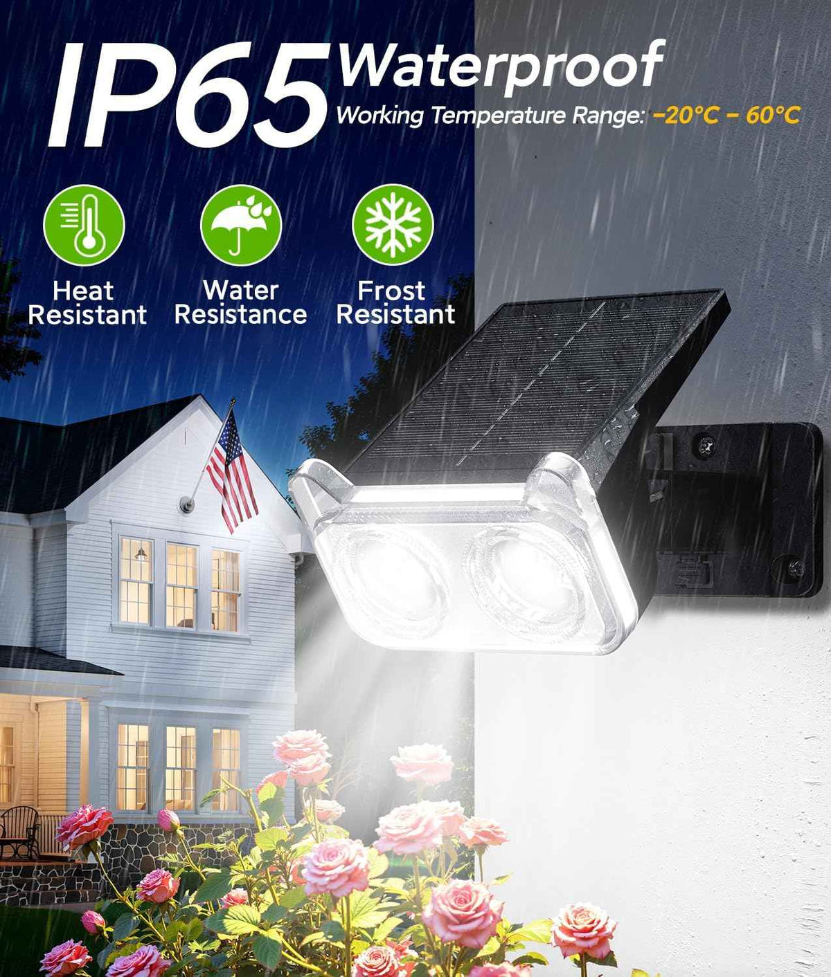 LETMY Solar Lights Outdoor Waterproof IP65, 6 Pack Solar Spot Lights Outdoor With 14 Big LEDs, 2-in-1 Wall Lights & 2 Modes Solar Powered Landscape Spotlights for Garage Pathway Yard Decor Garden Gift