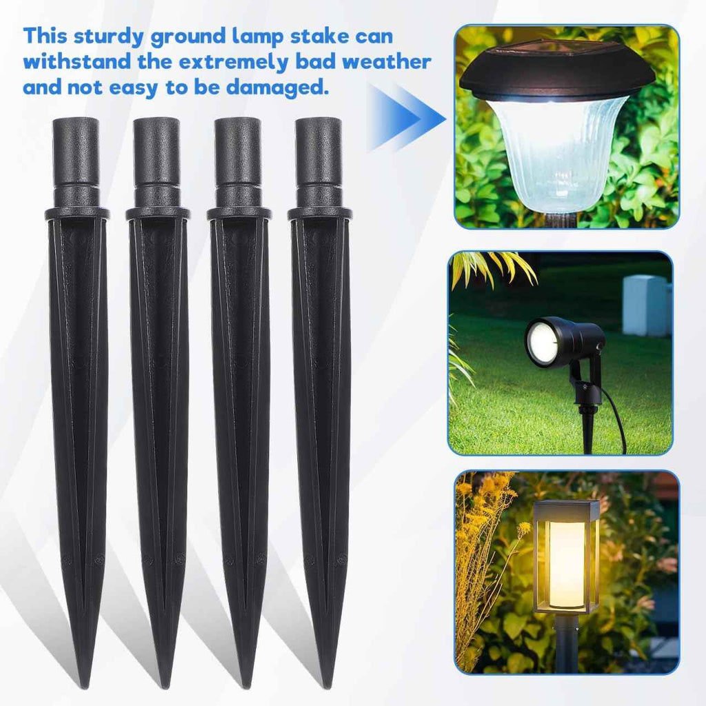 Angoily 25pcs Solar Light Stakes, 5.5X0.55inch Ground Spikes Light Replacement Stakes, Halloween for Garden Lighting Landscape Yard Pathway Lamps Pole, Outdoor Lighting Accessories